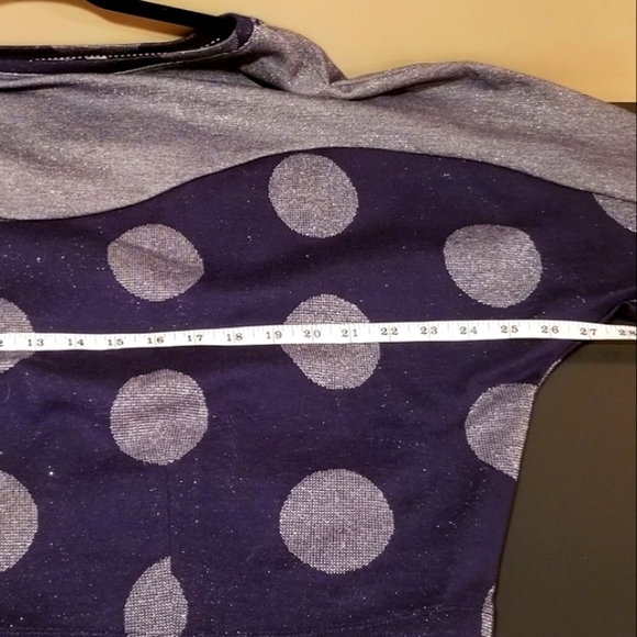 Anthropology Navy & Silver Polka-dot Top. Brand New! - Picture 8 of 10